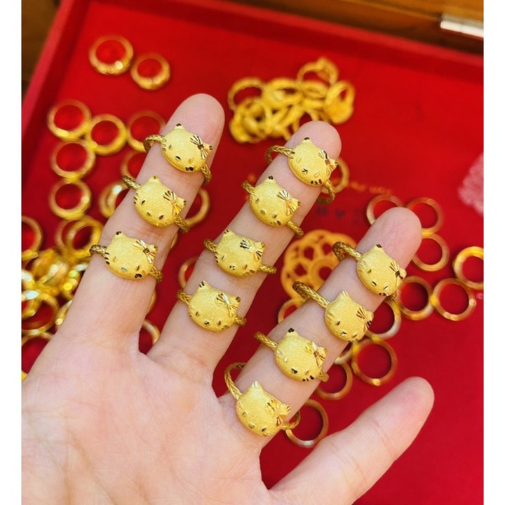 纯银猫咪戒指 | KMDGold 设计