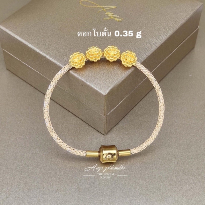 纯金安雅牡丹花吊坠 | 精致优雅