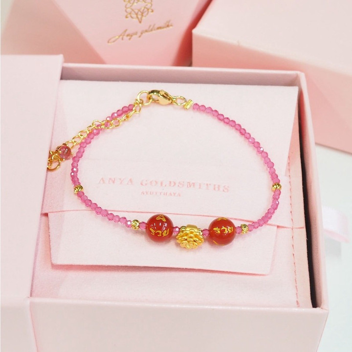 纯金安雅牡丹花吊坠 | 精致优雅