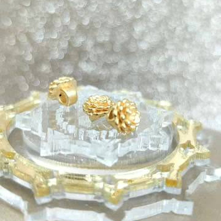 纯金安雅牡丹花吊坠 | 精致优雅