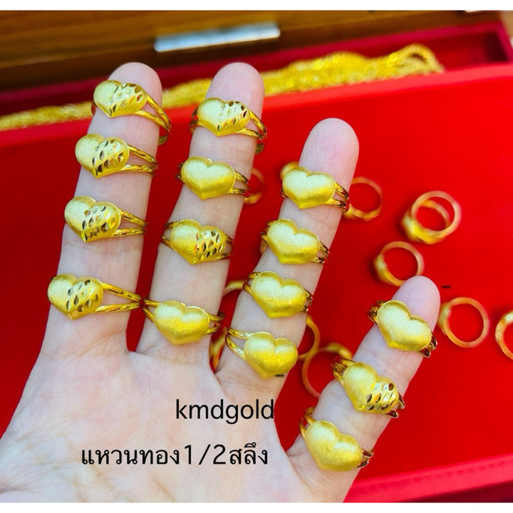 正品10K半萨鲁昂金戒指 | KMDGOLD