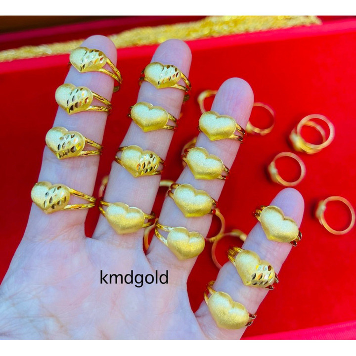 正品10K半萨鲁昂金戒指 | KMDGOLD