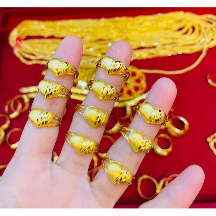 正品10K半萨鲁昂金戒指 | KMDGOLD