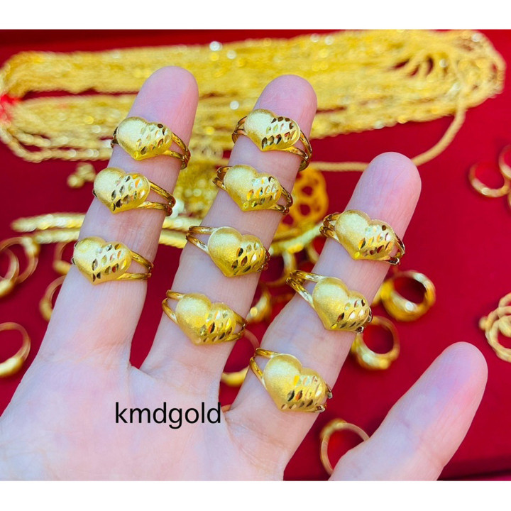 正品10K半萨鲁昂金戒指 | KMDGOLD