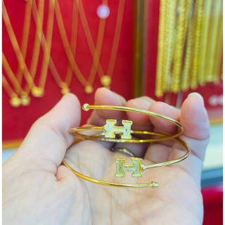 真金手镯 | 14K 萨隆风格