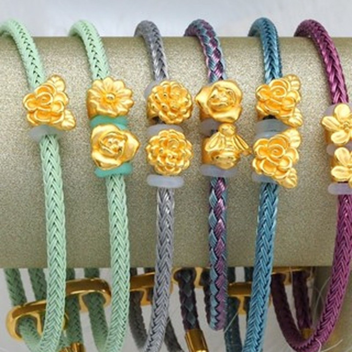 纯金安雅牡丹花吊坠 | 精致优雅