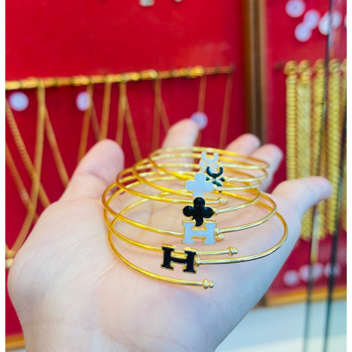 真金手镯 | 14K 萨隆风格