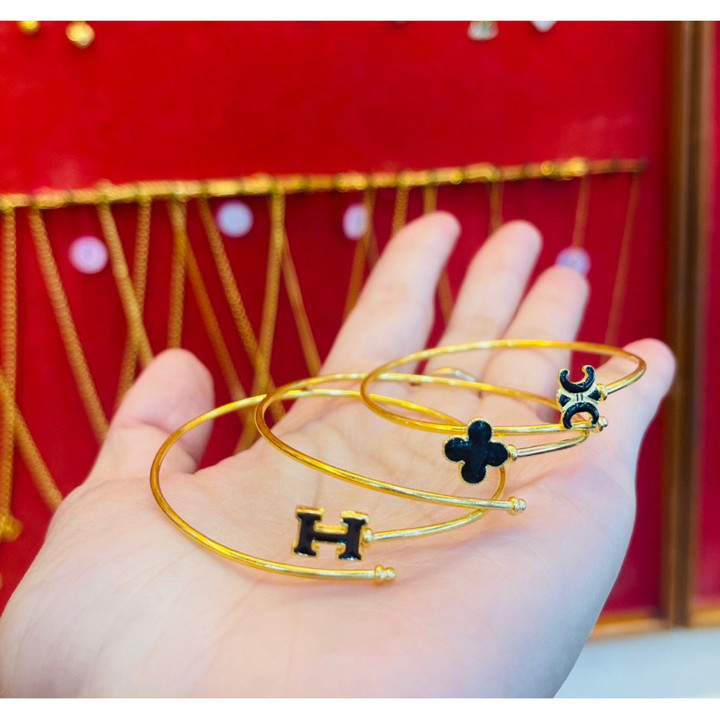 真金手镯 | 14K 萨隆风格