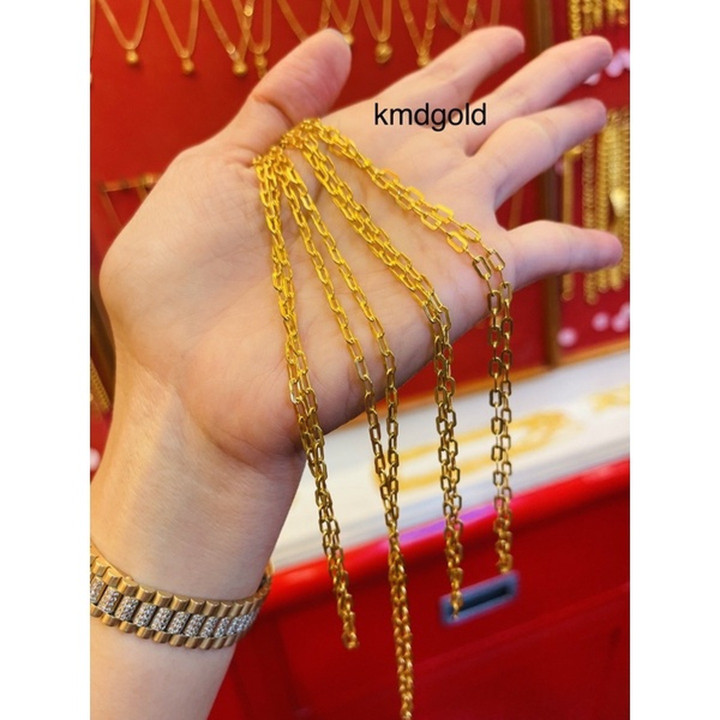 96.5%纯金法式链项链