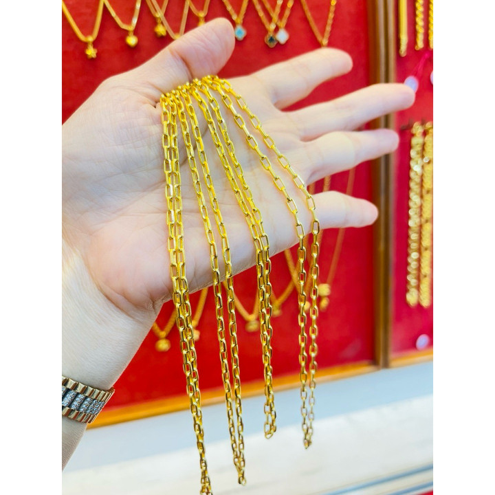 96.5%纯金法式链项链