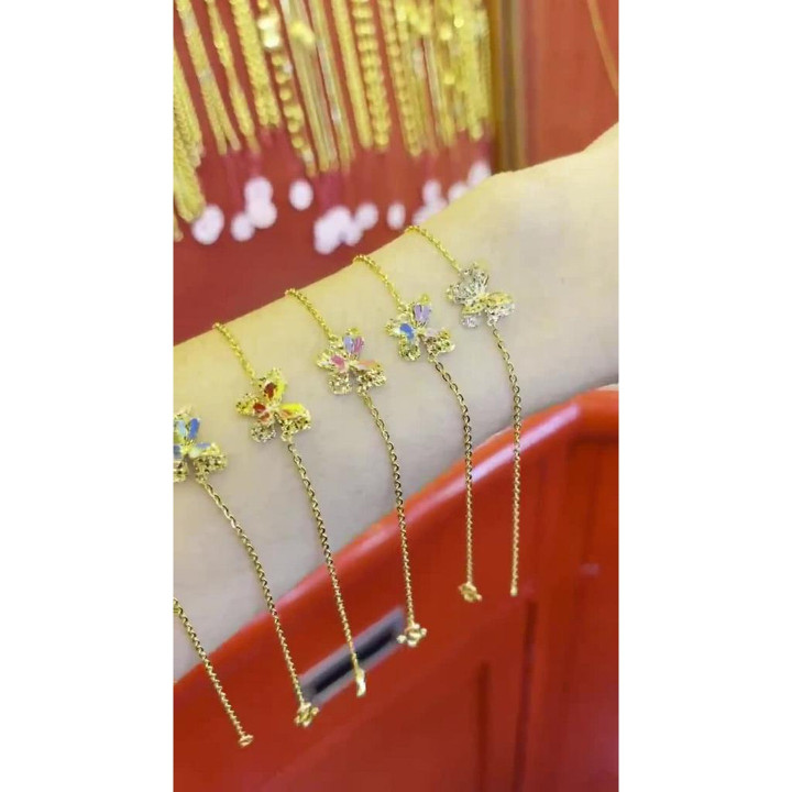 真金手镯 | KMDGold | 14K 半金手镯