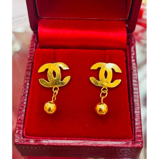 纯金萨隆耳环（14k，3.75克）