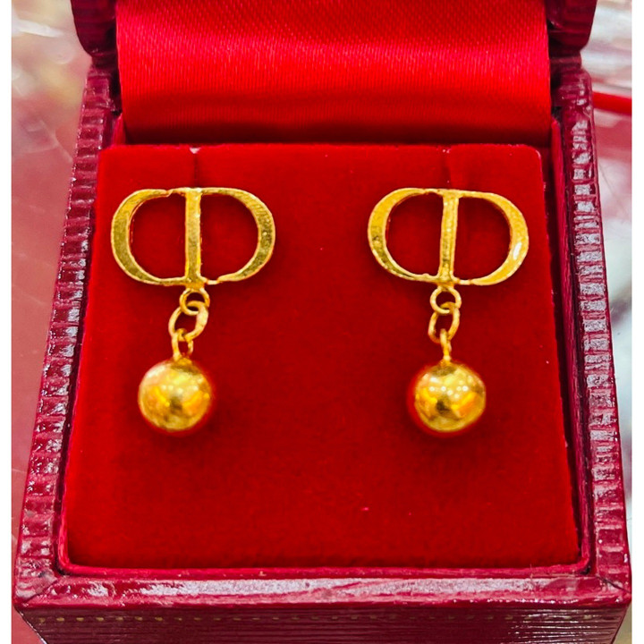 纯金萨隆耳环（14k，3.75克）