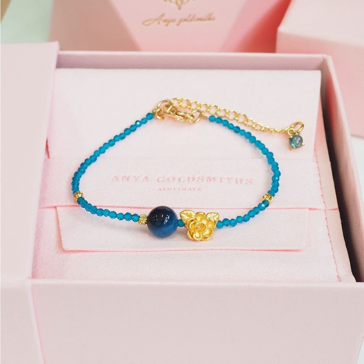 优雅茉莉花金吊坠 | 99.9%纯金