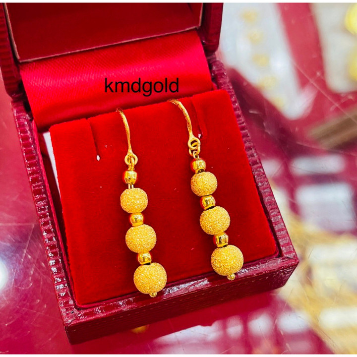 纯金萨隆耳环（14k，3.75克）