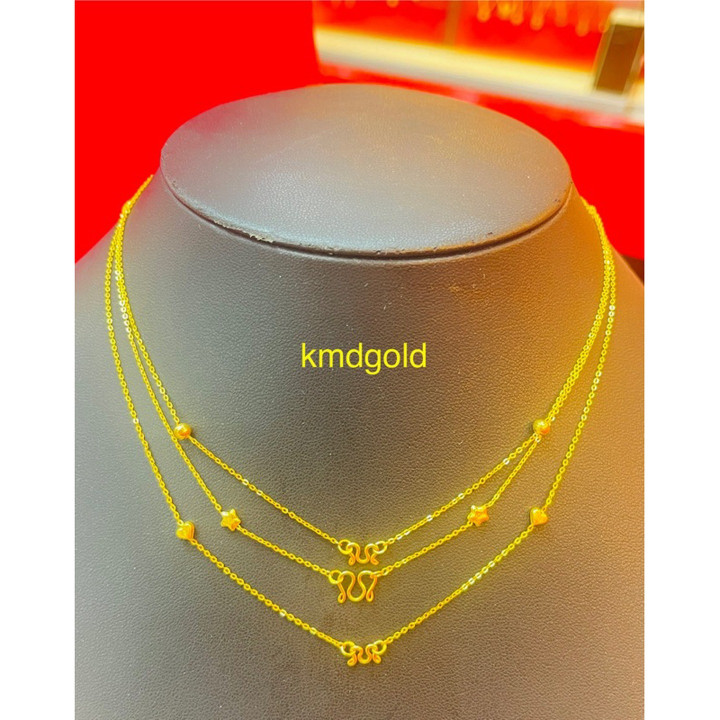 24k 金半 Saluang 项链吊坠 | KMD黄金