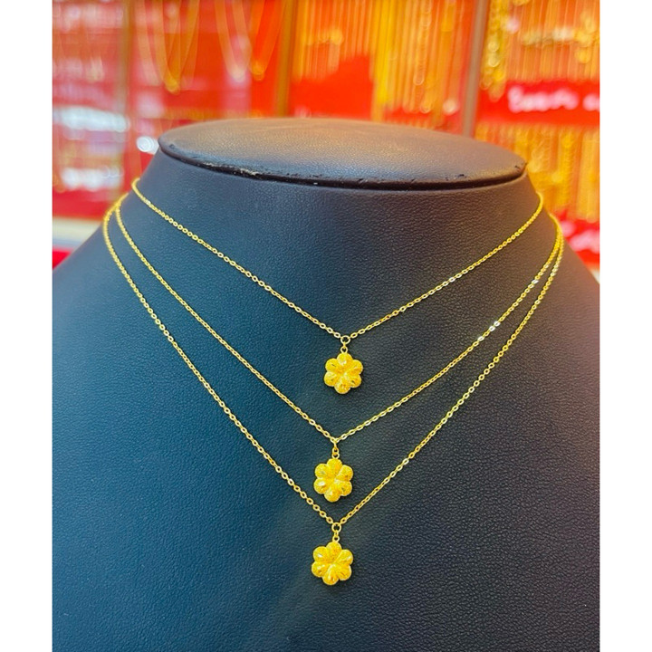 24k 金半 Saluang 项链吊坠 | KMD黄金