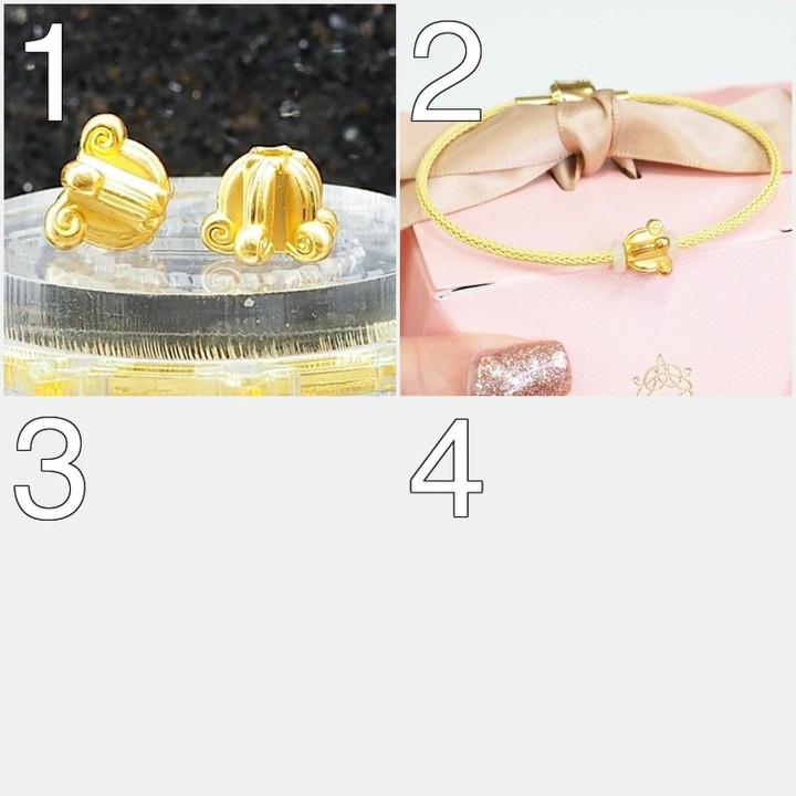 纯金爱心花朵吊坠 | Anya 吊坠（小号）