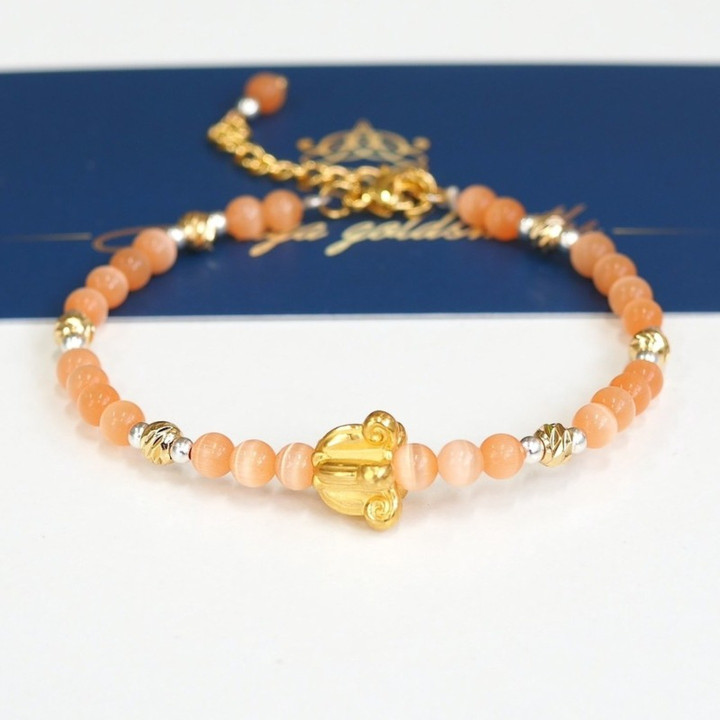 纯金爱心花朵吊坠 | Anya 吊坠（小号）