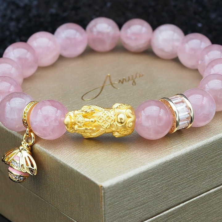 Gold Pi Xiu Amulet | Pure Gold Fortune Charm with Auspicious Stones