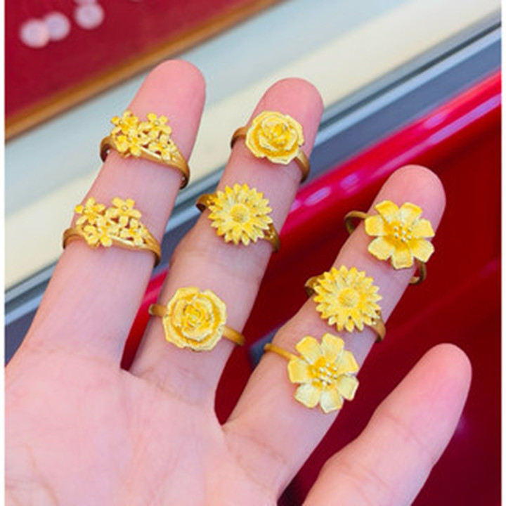 96.5%真金戒指 - 时尚设计