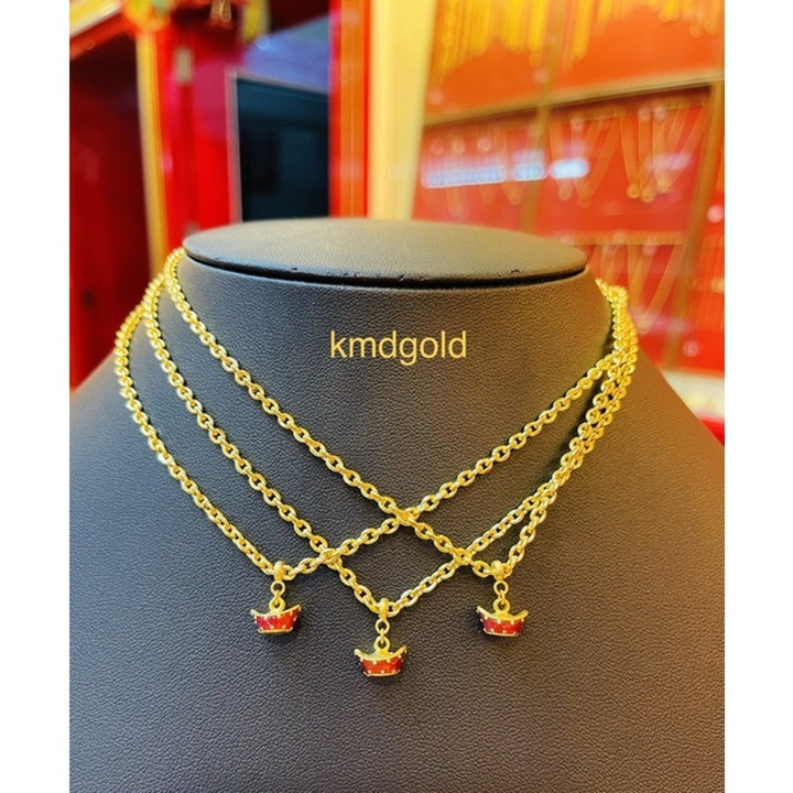 纯金项链 | KMDGold 96.5%，珐琅设计