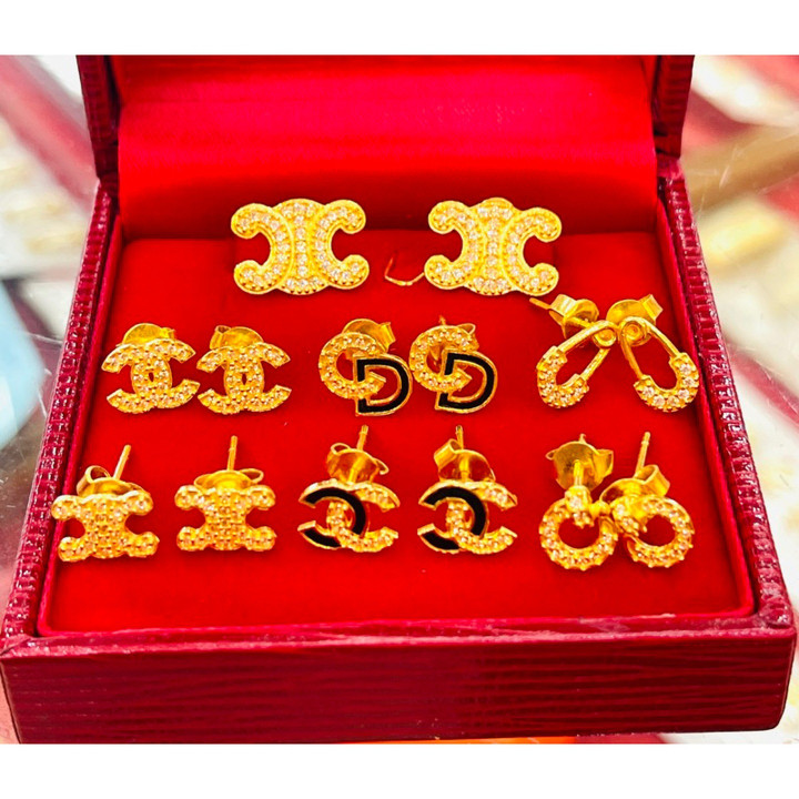 正品 1/2-1 Salung 泰国金耳环