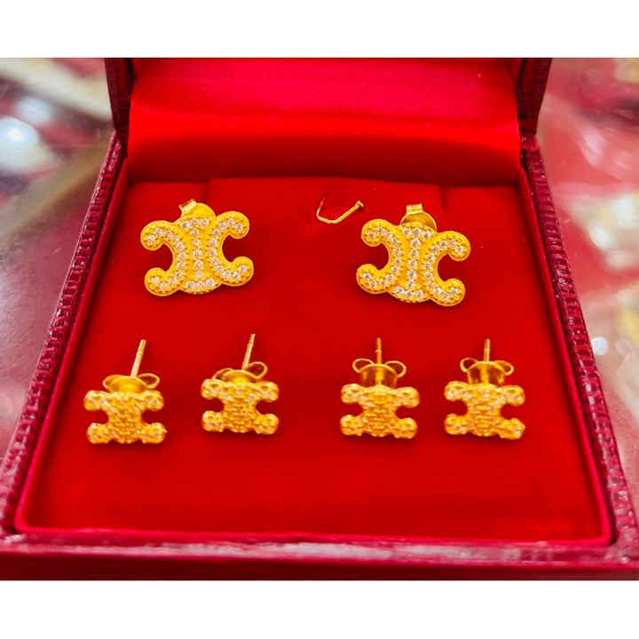 正品 1/2-1 Salung 泰国金耳环