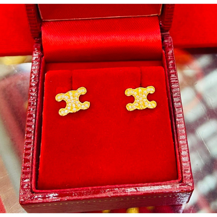 正品 1/2-1 Salung 泰国金耳环