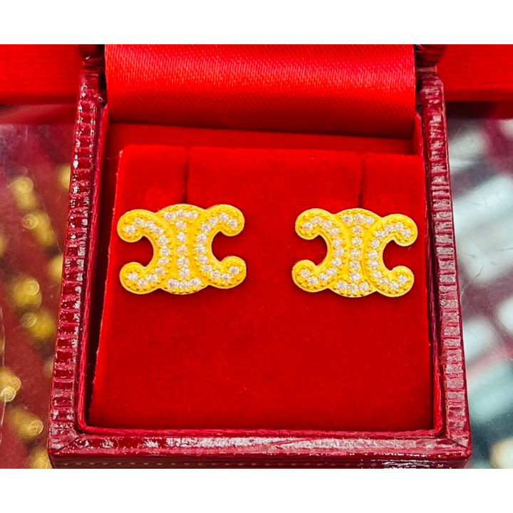 正品 1/2-1 Salung 泰国金耳环