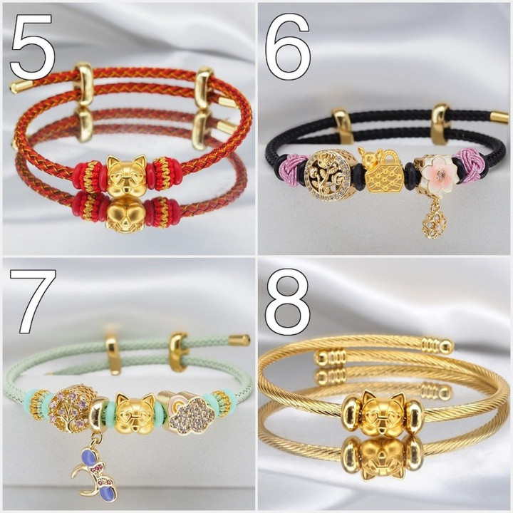 奢华黄金安雅狗狗吊坠 - .999 纯金