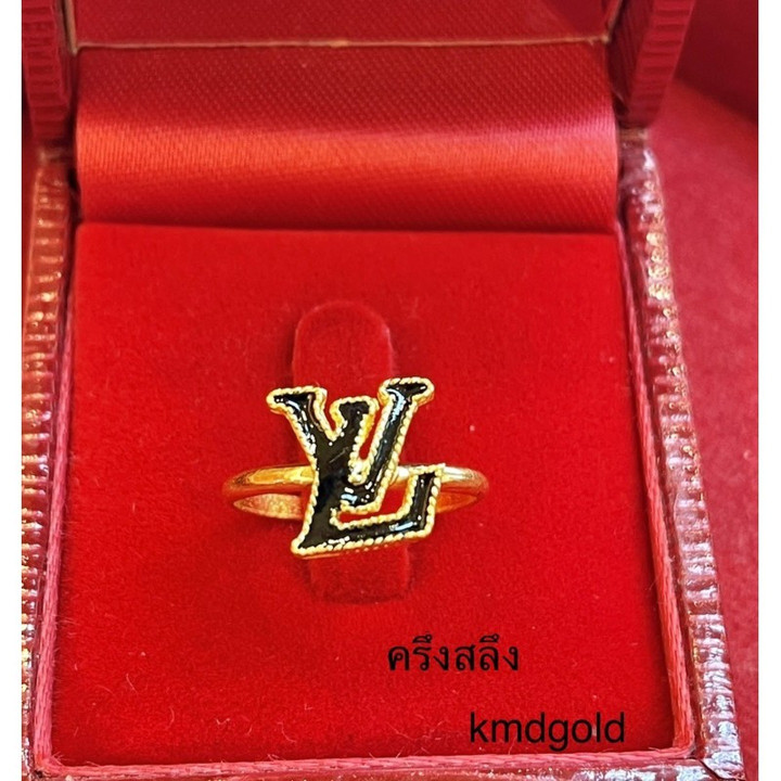 正品黄金半萨鲁昂戒指 - KMDGold 18k