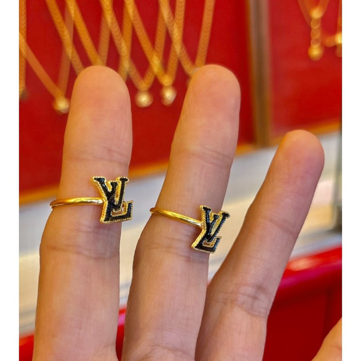 正品黄金半萨鲁昂戒指 - KMDGold 18k