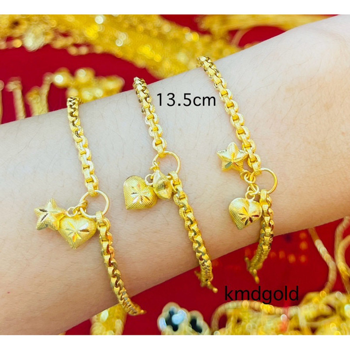 Genuine Gold 1-Salung Bracelet (14k)