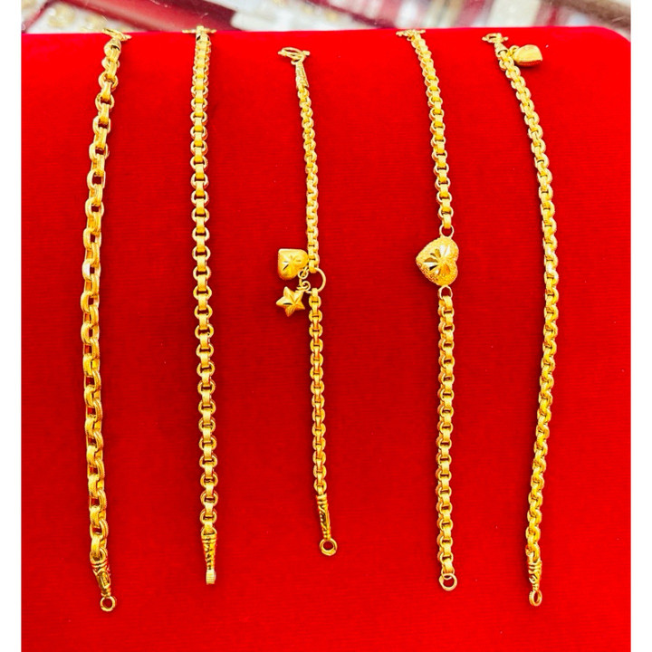 Genuine Gold 1-Salung Bracelet (14k)