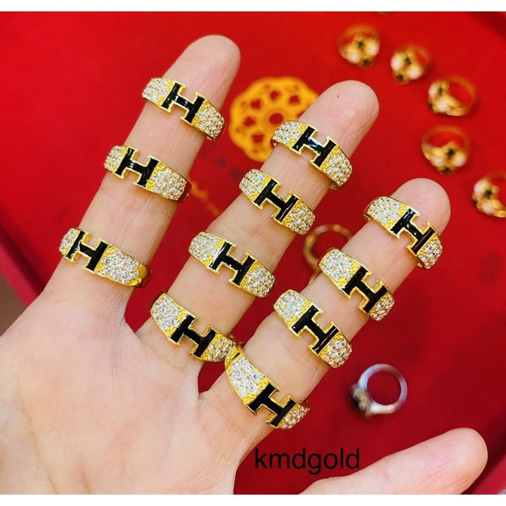 24K双色金戒指 - KMDGold | 96.5%纯度