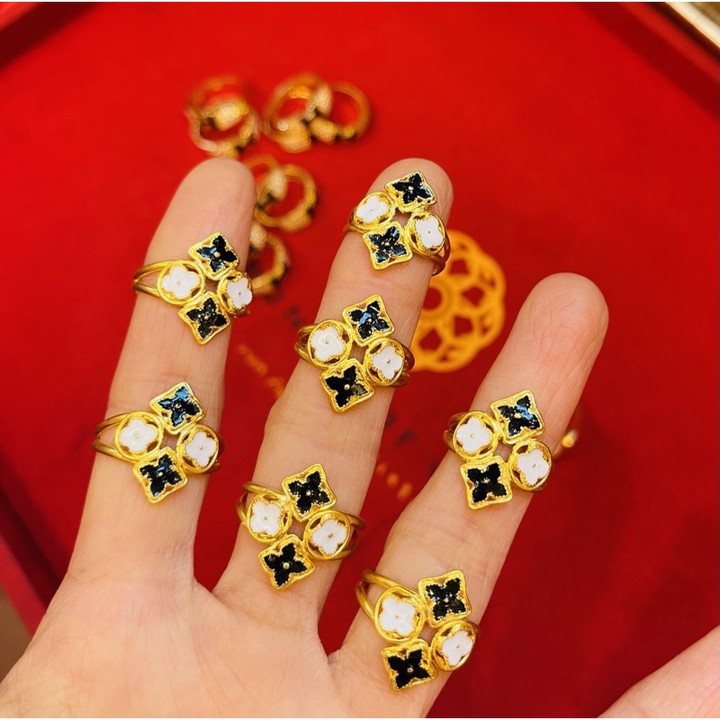 24K双色金戒指 - KMDGold | 96.5%纯度