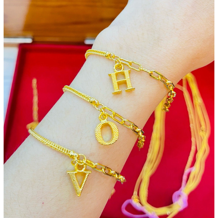 Genuine Gold Initial Bracelet (96.5% Pure) - KMDGOLD
