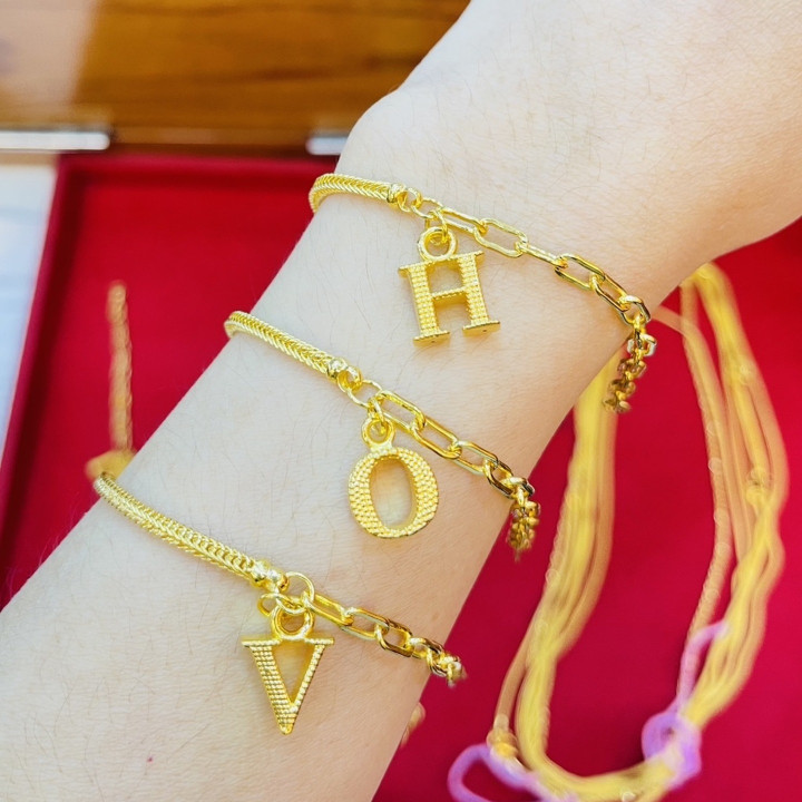 Genuine Gold Initial Bracelet (96.5% Pure) - KMDGOLD
