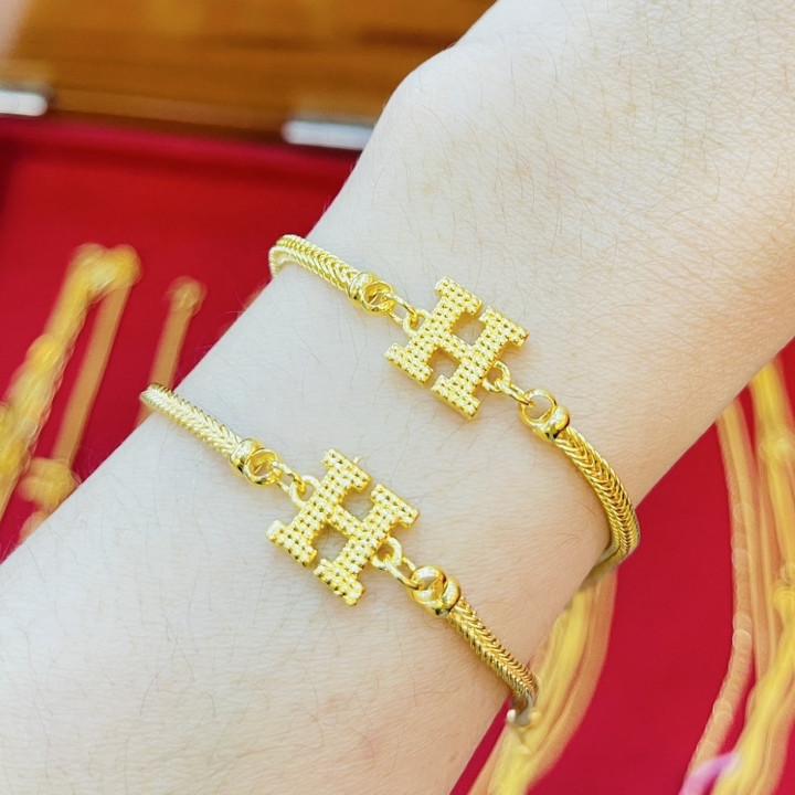 Genuine Gold Initial Bracelet (96.5% Pure) - KMDGOLD