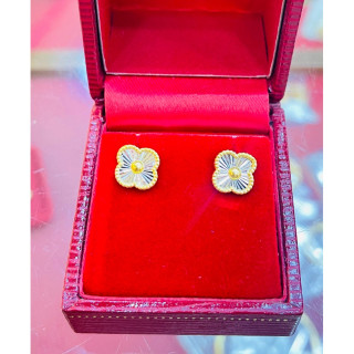 96.5%纯金珐琅耳环 - KMDGold