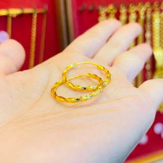 96.5%纯金Salung耳环 - KMDGOLD