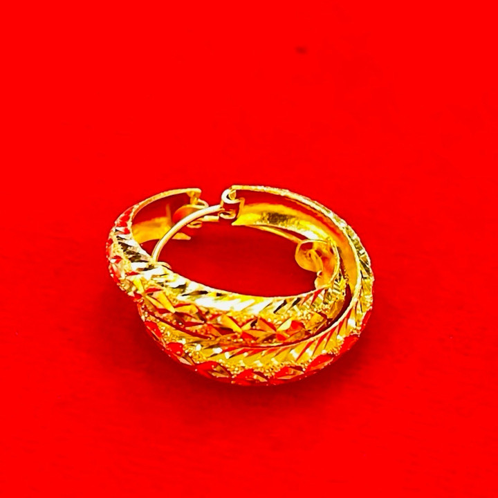 96.5%纯金Salung耳环 - KMDGOLD