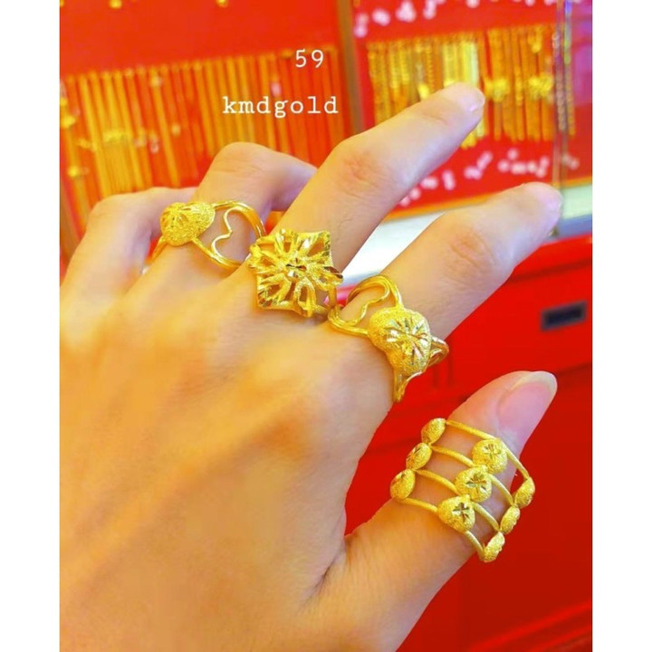 KMDGold 14K金时尚戒指 - 含保修