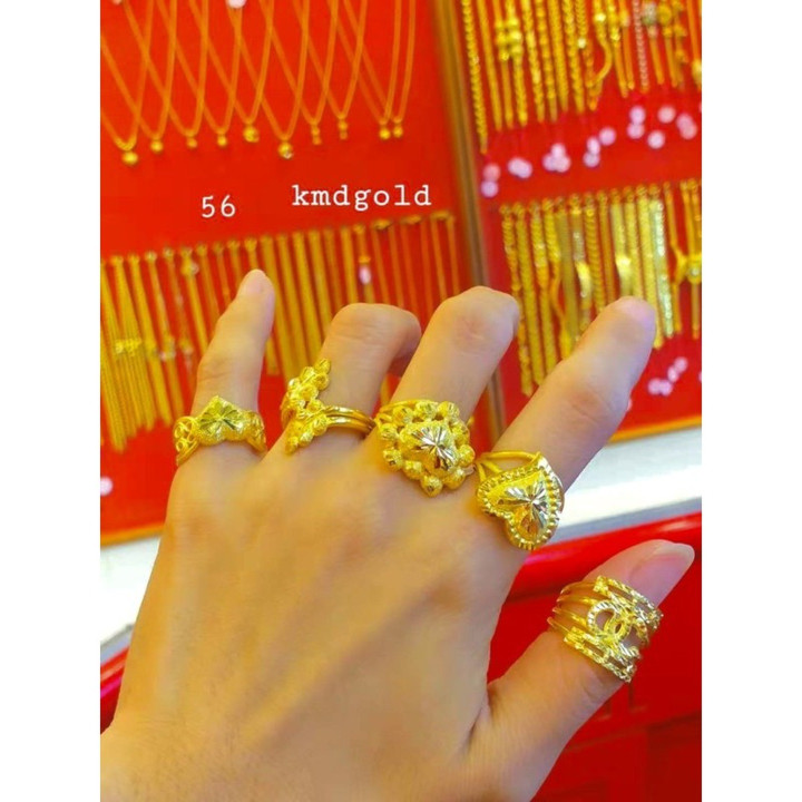 KMDGold 14K金时尚戒指 - 含保修