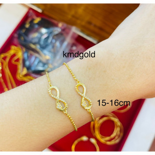 Pure Gold Two-Tone Bracelet | KMDGold 96.5% | 1 Salung