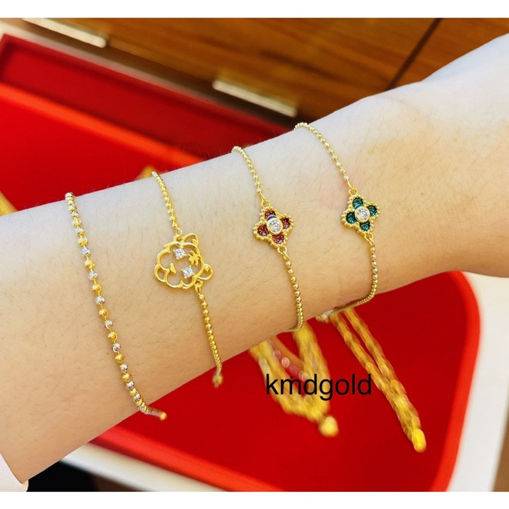 Pure Gold Two-Tone Bracelet | KMDGold 96.5% | 1 Salung