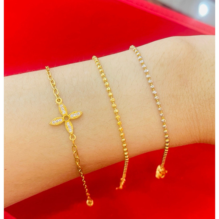 Pure Gold Two-Tone Bracelet | KMDGold 96.5% | 1 Salung