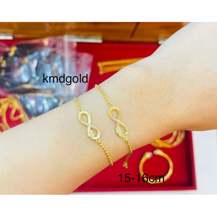 Pure Gold Two-Tone Bracelet | KMDGold 96.5% | 1 Salung