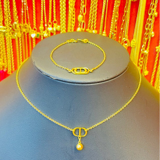 真金项链和手链套装 | KMDGold